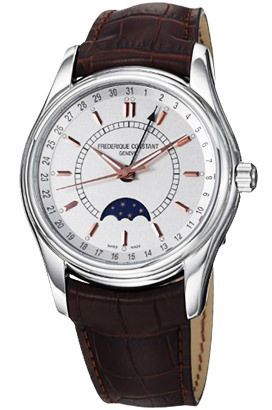 Frederique Constant Moontimer Watch in Silver Dial
