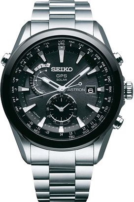 Chronograph Watch Astron Uhren Mineral Crystal All Stainless Steel Seiko  Astron Quartz Watch SAST003G