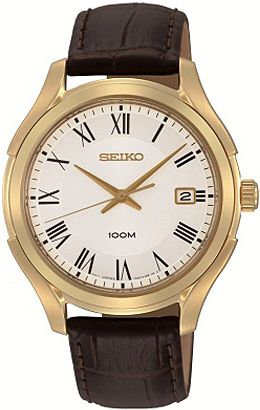Seiko Dress Quartz Men Watches in Round case Silver Dial
