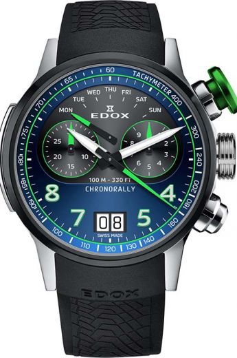 Edox Chronorally Quartz Watch | 38003 TINV BUNV