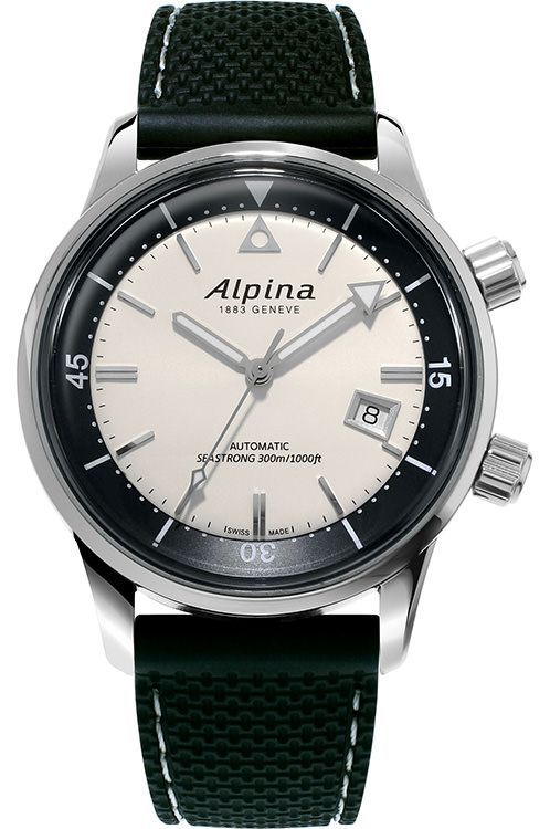 Alpina Seastrong 42 mm Watch in Silver Dial