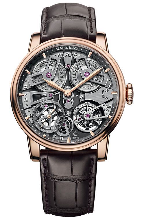 Arnold Son Tourbillon Chrono 36 46 mm Watch in Skeleton Dial