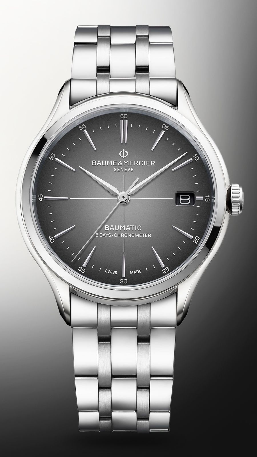 Baume Mercier Clifton 40 mm Watch in Grey Dial