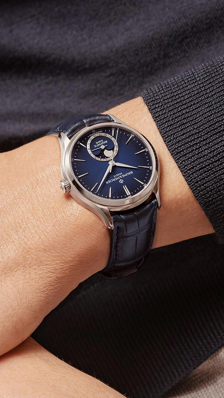 Baume & Mercier Clifton 39 mm Watch in Blue Dial 