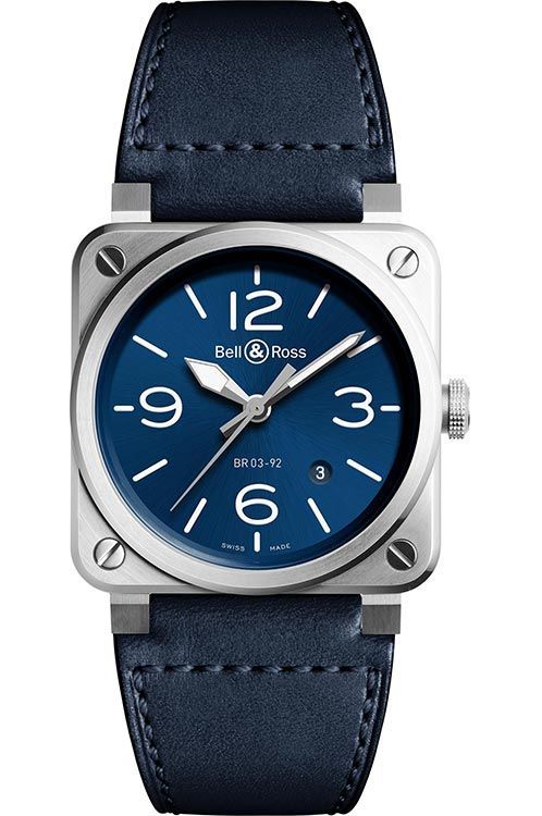 Bell Ross BR 03 Auto 42 mm Watch in Blue Dial