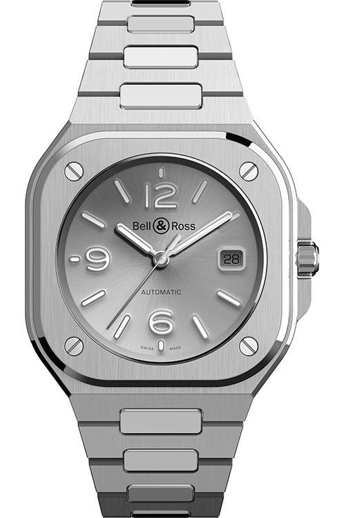 Bell Ross BR 05 Auto 40 mm Watch in Grey Dial