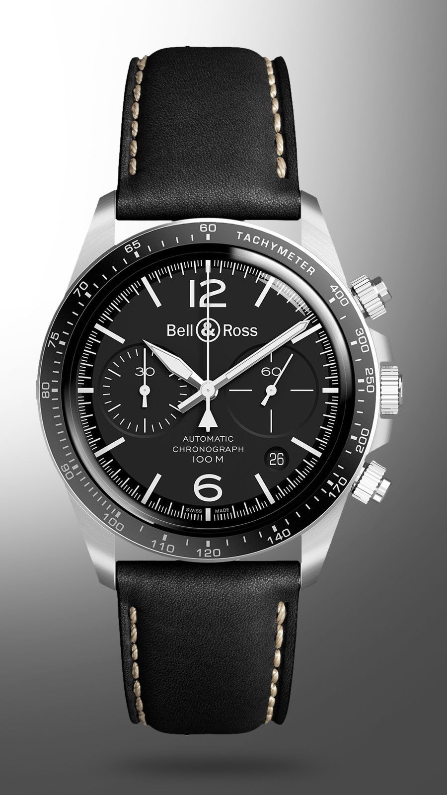 Bell Ross BR V2 Chrono 41 mm Watch in Black Dial
