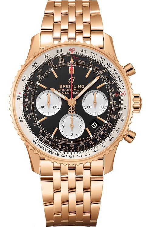 Breitling black and hot sale gold watch