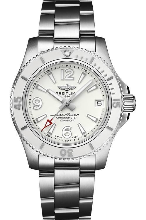 Breitling Superocean 36 mm Watch in White Dial