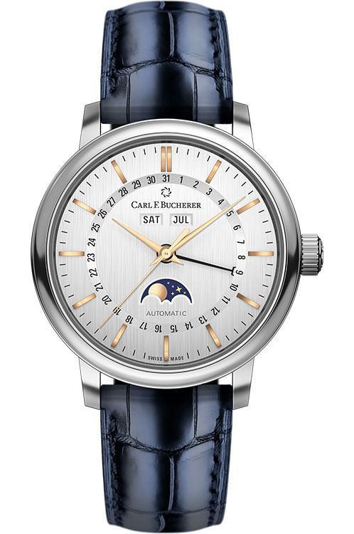 Carl F. Bucherer FullCalendar 39 mm Watch in Silver Dial