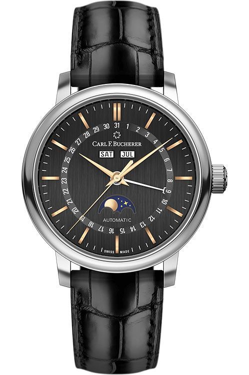 Carl F. Bucherer FullCalendar 39 mm Watch in Black Dial