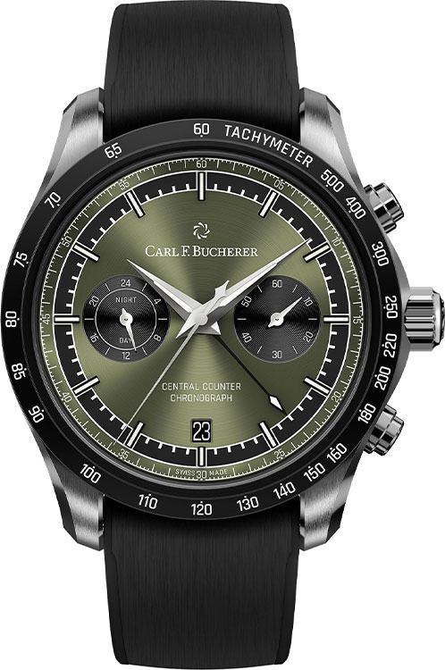 Carl F. Bucherer Central Counter 42.5 mm Watch in Green Dial