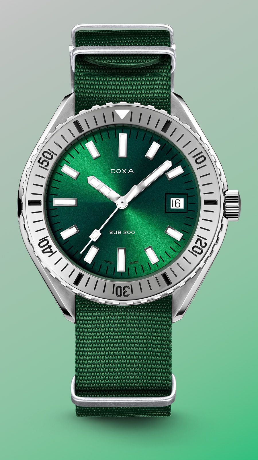 Doxa SUB 200 Automatic Unisex Watches in Round case Green Dial