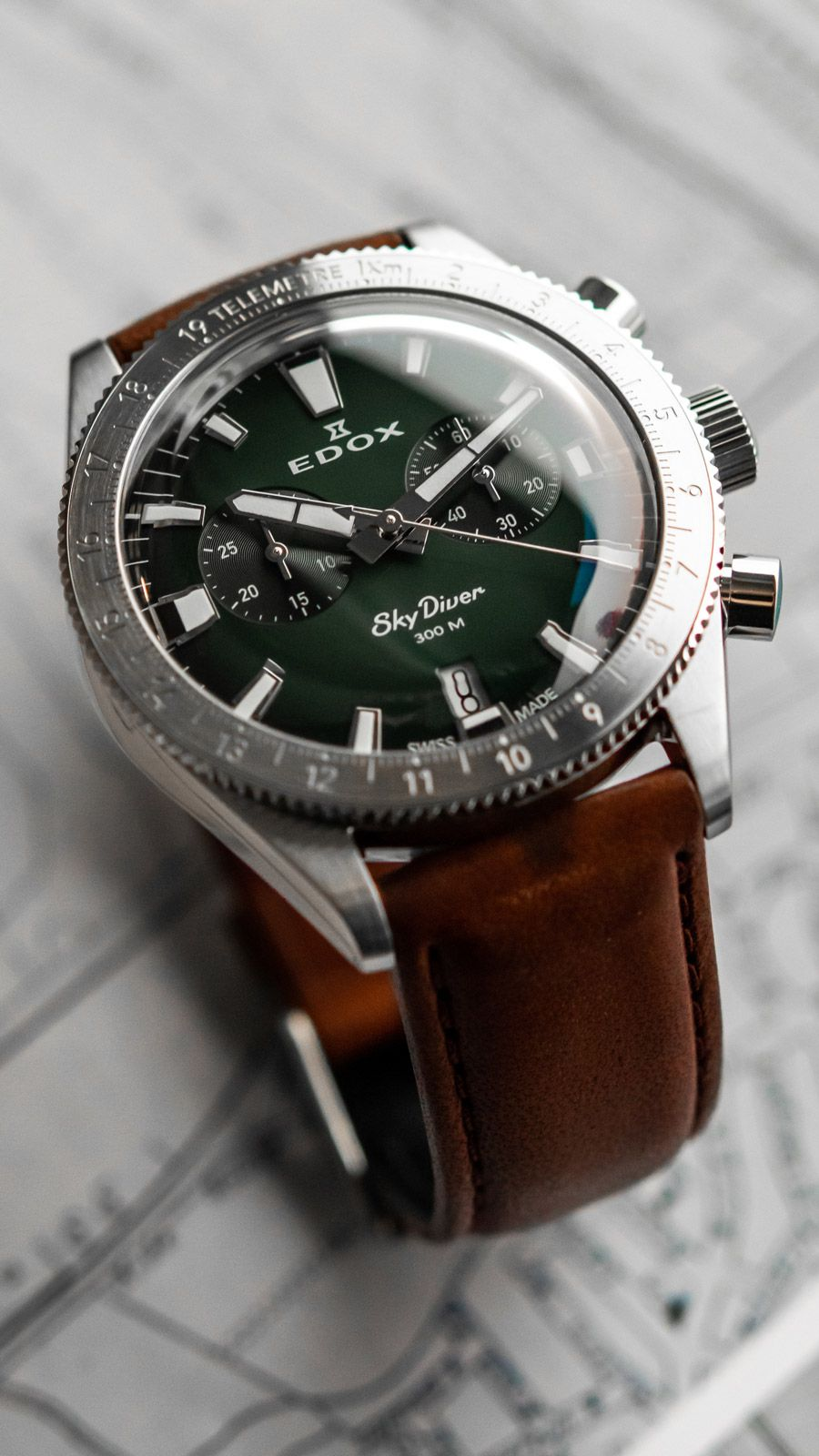 Edox SkyDiver Quartz Watch | 10116-3-VIDN