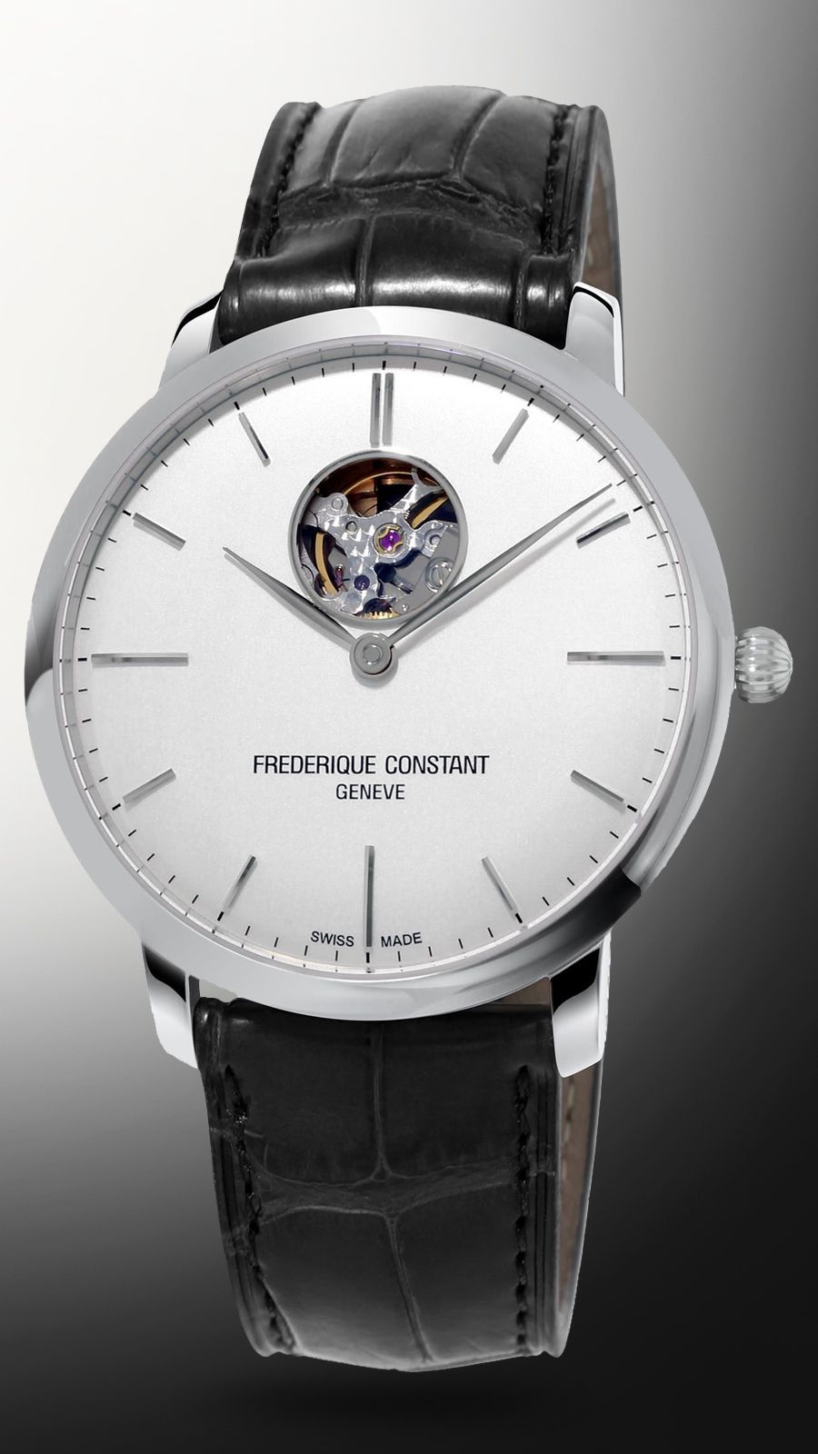 Frederique Constant Classics Heart Beat Automatic 40 mm Watch in Silver Dial