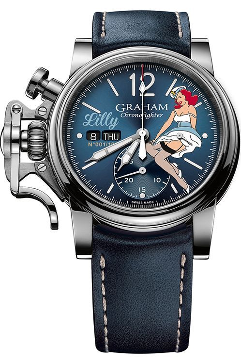 Graham Chronofighter Vintage Nose Art Lilly