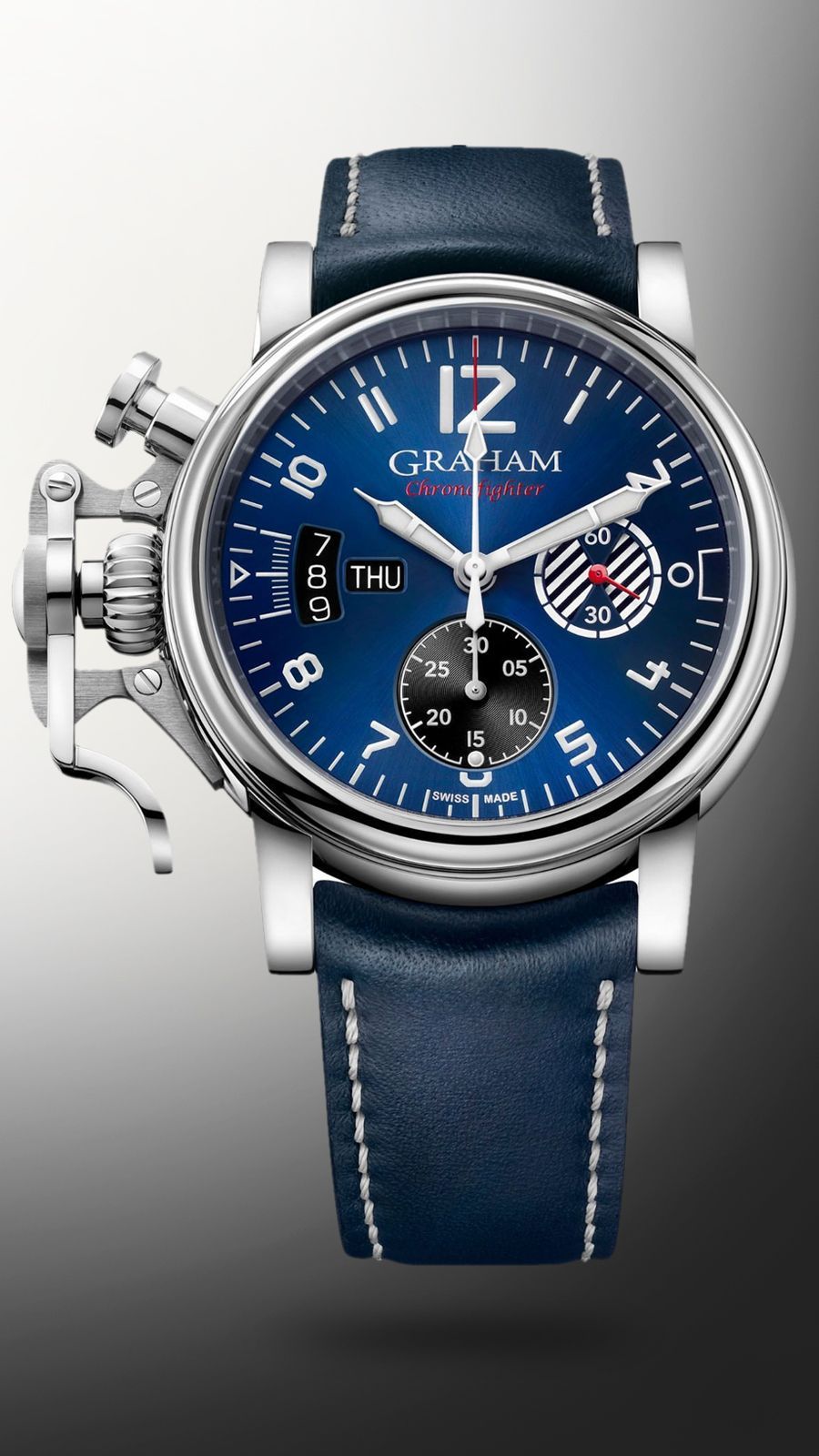 Graham Chronofighter Vintage 44 mm Watch in Blue Dial