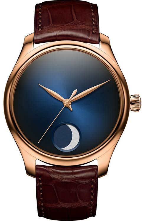 H. Moser Cie. Perpetual Moon 42 mm Watch in Blue Dial