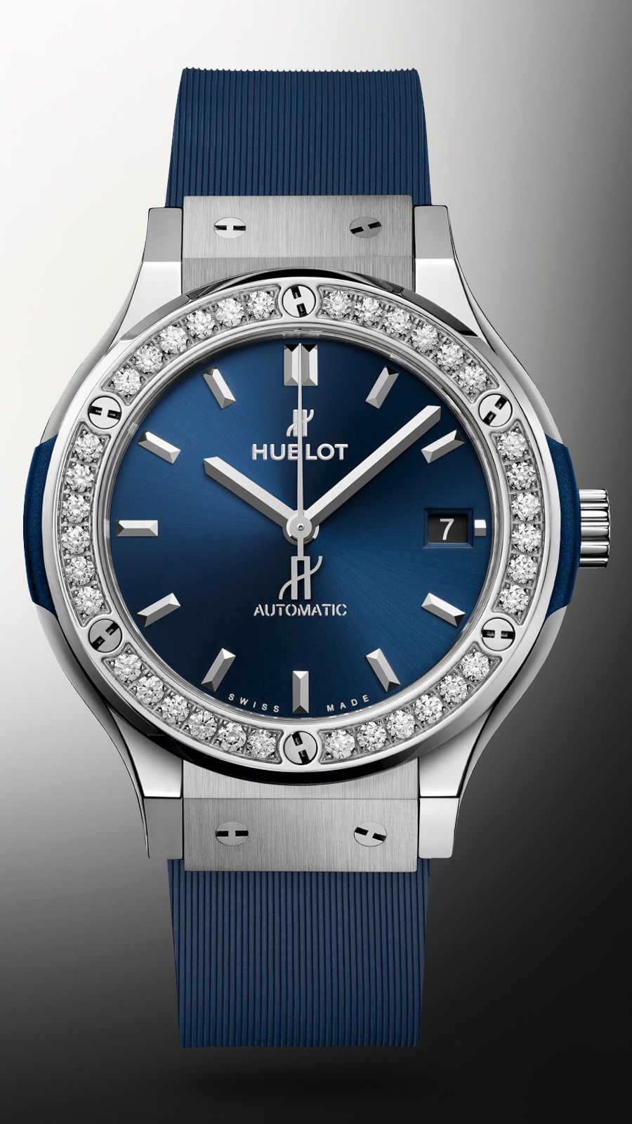 Hublot Classic Fusion Automatic Women Watches in Round case Blue Dial