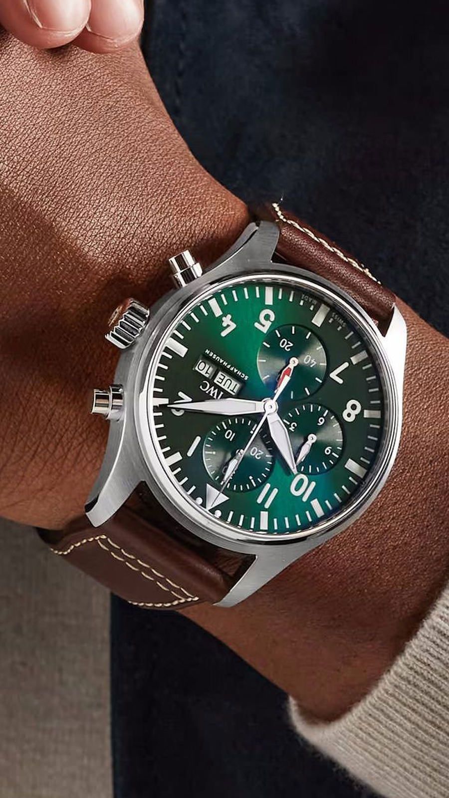 IWC Pilot s Watches 41 mm Watch in Green Dial