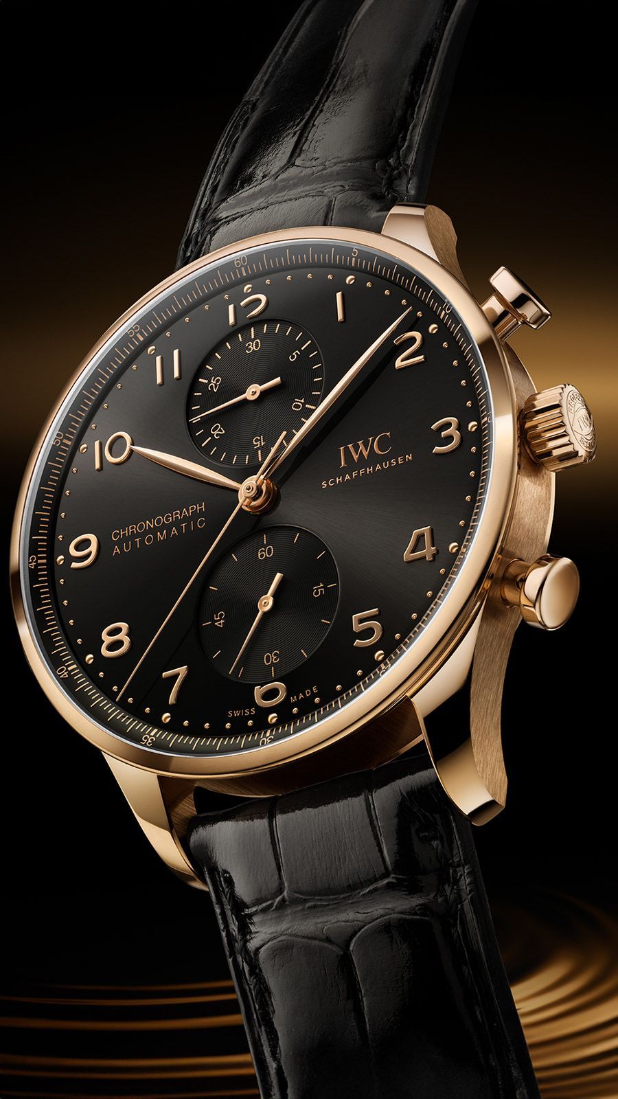 IWC Portugieser 41 mm Watch in Black Dial