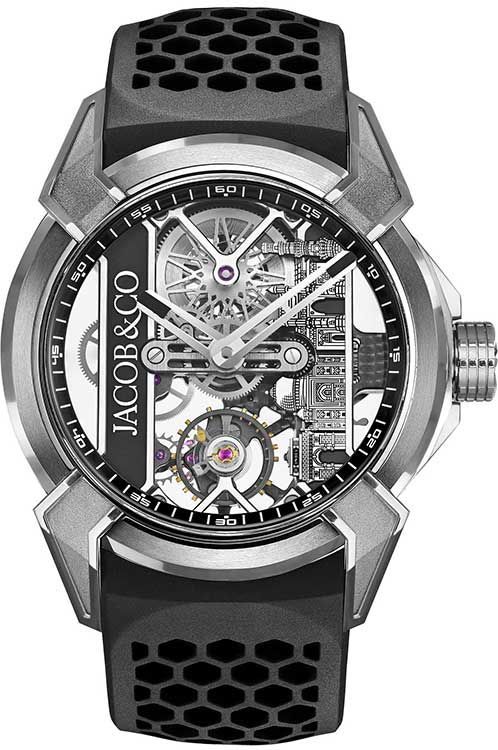 Jacob Co. Epic X 44 mm Watch in Skeleton Dial