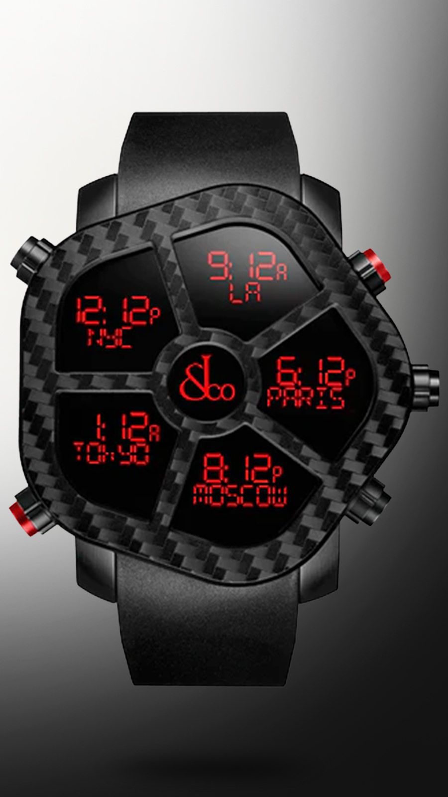 Jacob Co. Ghost Carbon 47 mm Watch in Black Dial