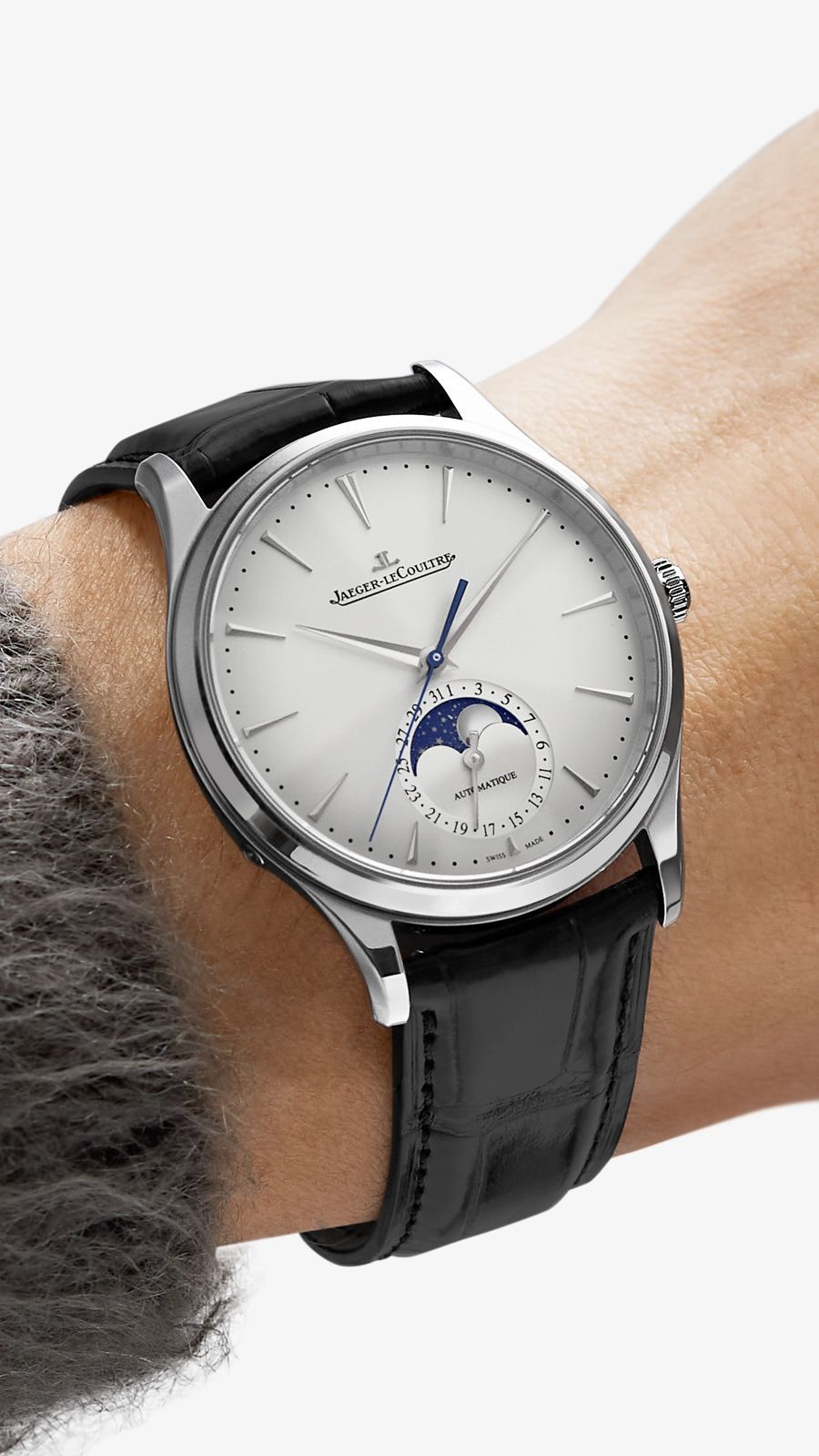 Jaeger LeCoultre Master Ultra Thin 39 mm Watch in Silver Dial