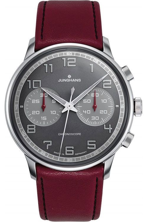 Junghans Driver Chronoscope 41 mm Watch in Grey Dial