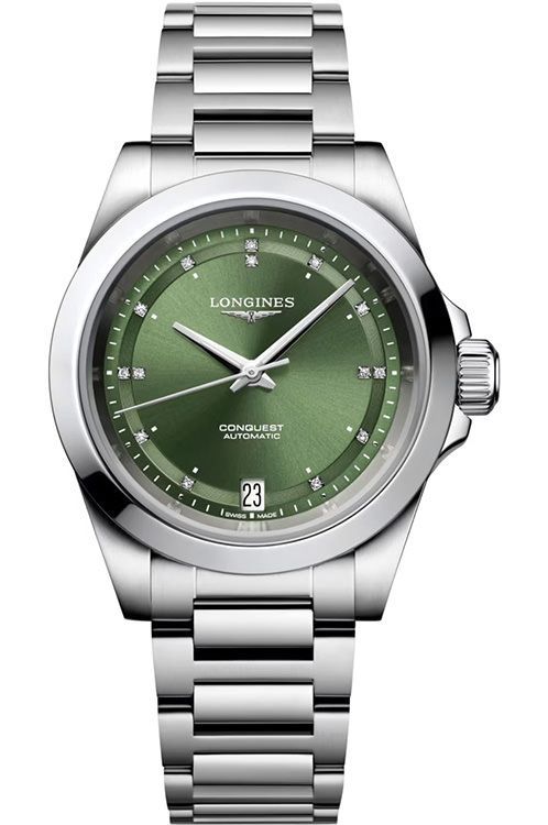 Longines Conquest 34 mm Watch in Green Dial