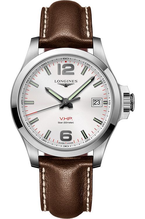 Longines Conquest V.H.P. 41 mm Watch in Silver Dial