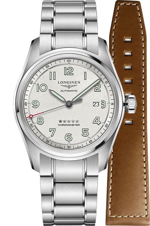 Longines Longines Spirit 42 mm Watch in Silver Dial