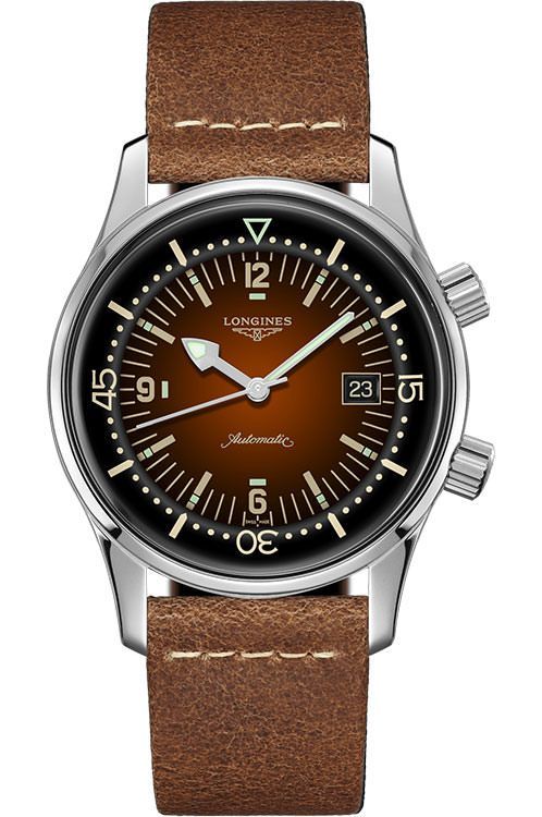 Longines The Longines Legend Diver Watch 42 mm Watch in Brown Dial