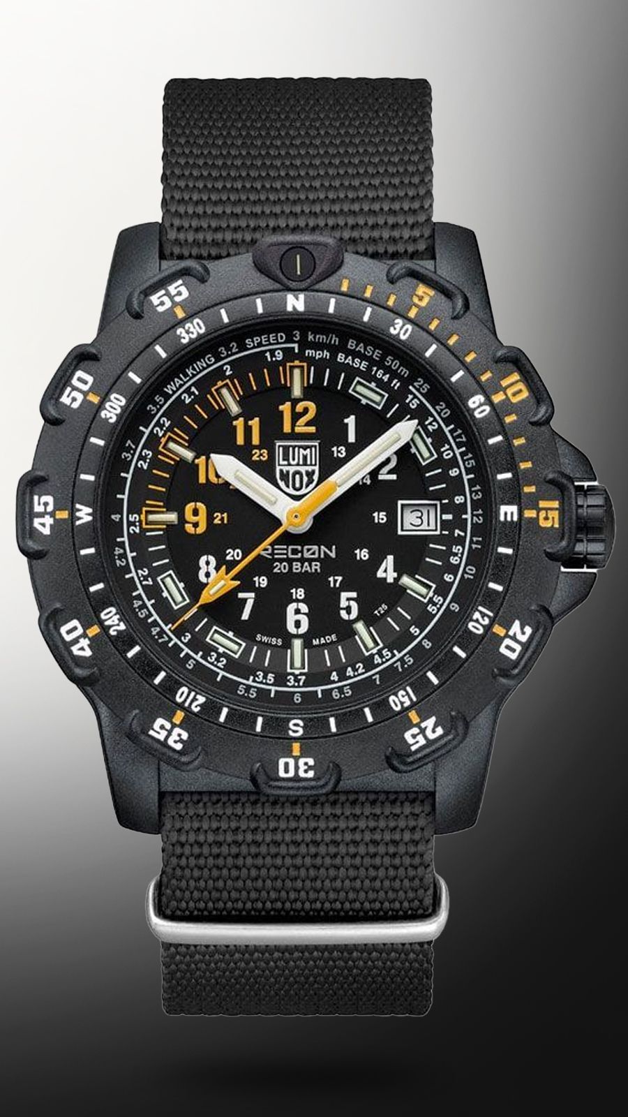 Luminox Orologio Uomo RECON Point Man Heritage - Quarzo Svizzero, Cassa In Carbonio, 2 Cinturini