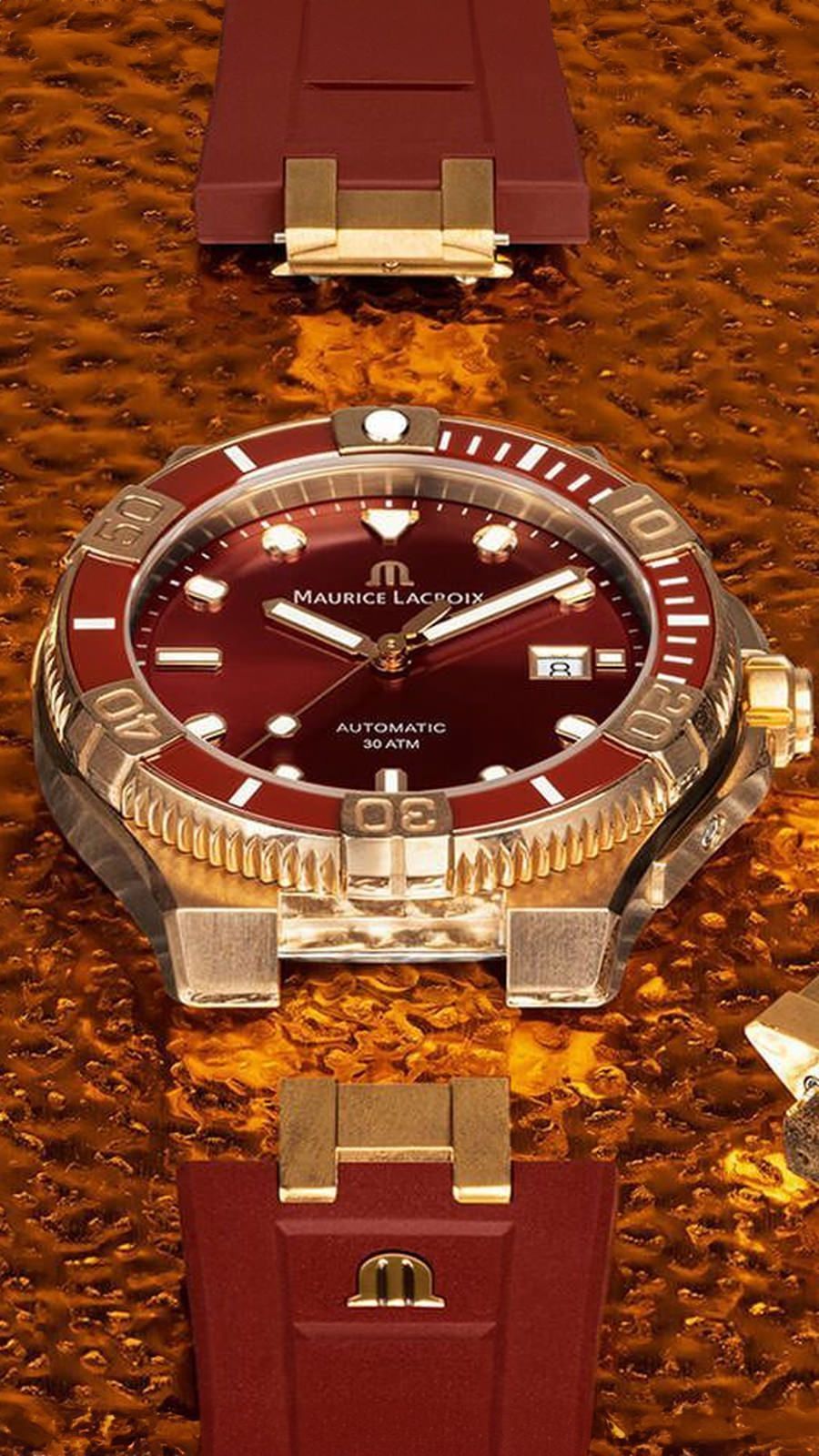 Maurice Lacroix Aikon Automatic 43 mm Watch in Burgundy Dial