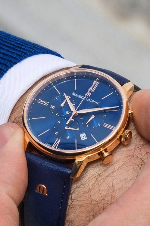 Maurice Lacroix Eliros 40 mm Watch in Blue Dial