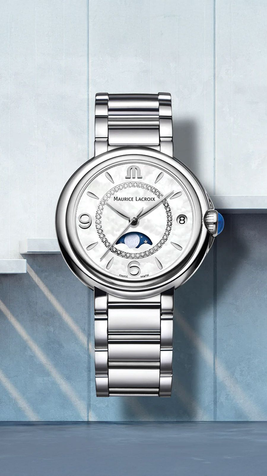 モーリスラクロア MAURICE LACROIX FA1084-SS002-170-1 フィアバ ムーンフェイズ デイト ダイヤ クォーツ レディース _949774 Maurice Lacroix Fiaba Quartz Watch | FA1084-SS002-170-1