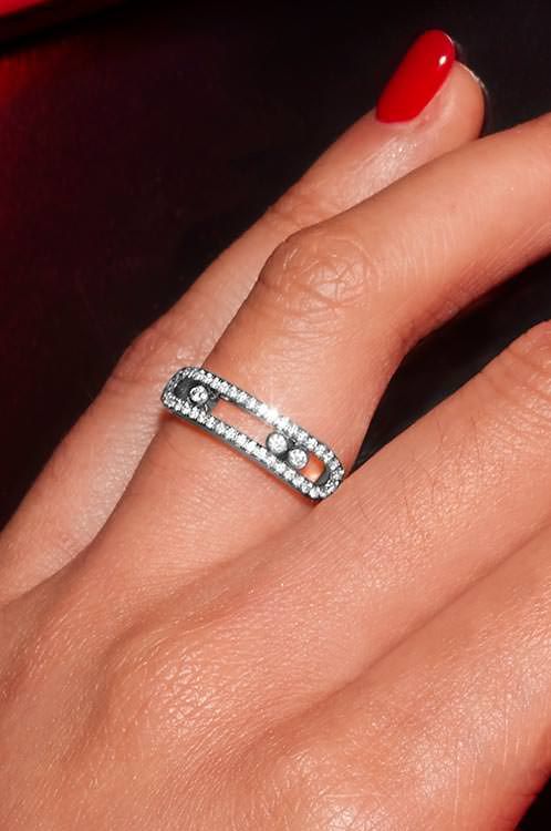 Messika Move Classique White Gold Ring Jewellery 04683-WG-50 Ethos