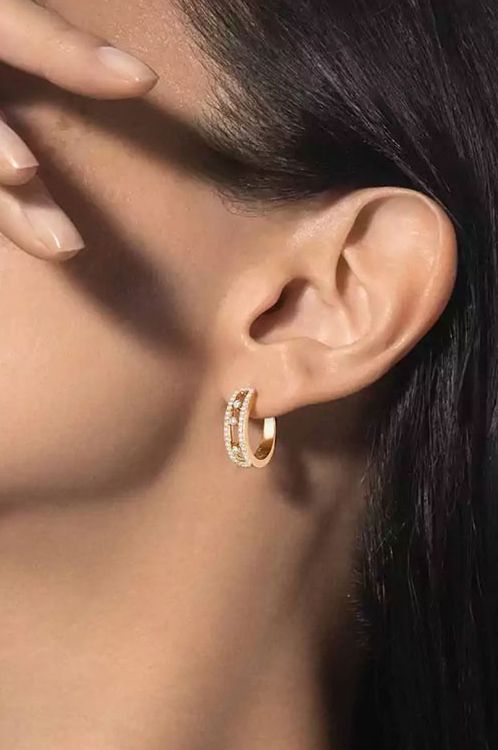 Messika Move Classique Yellow Gold Earrings Jewellery 04993-YG | Ethos