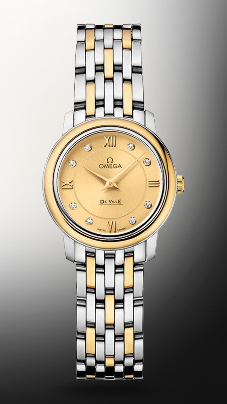OMEGA De Ville ゴールド シルバー メンズ時計 OMEGA オメガ 腕時計 デヴィル メンズウォッチ ゴールド文字盤