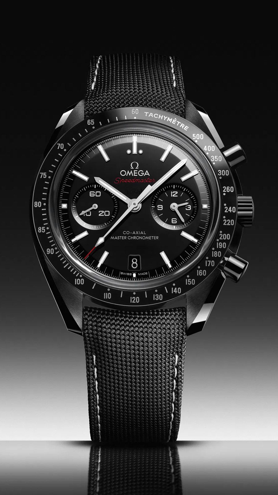 OMEGA Speedmaster ブラックダイヤル Pre-Owned Omega Speedmaster Men Watch in Black Colour Dial