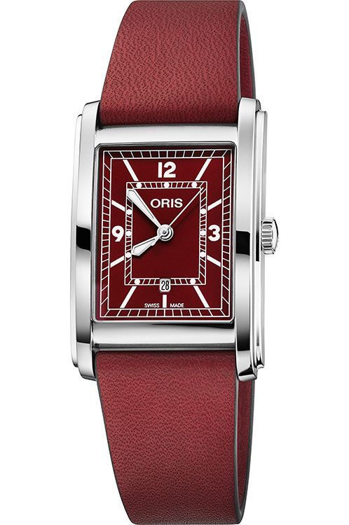 Oris Rectangular 25.5 mm Watch in Red Dial