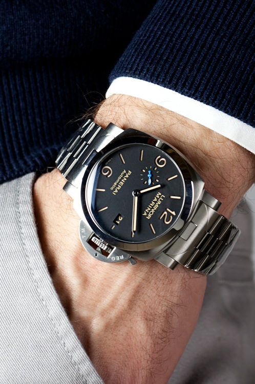 Panerai Marina 1950 3 Days 44 mm Watch in Black Dial