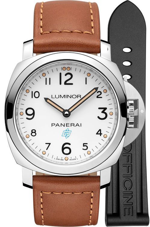 Panerai Logo 44 mm Watch in White Dial