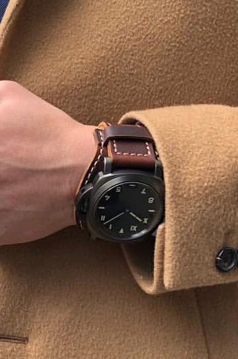 Panerai Luminor 44 mm Watch in Black Dial