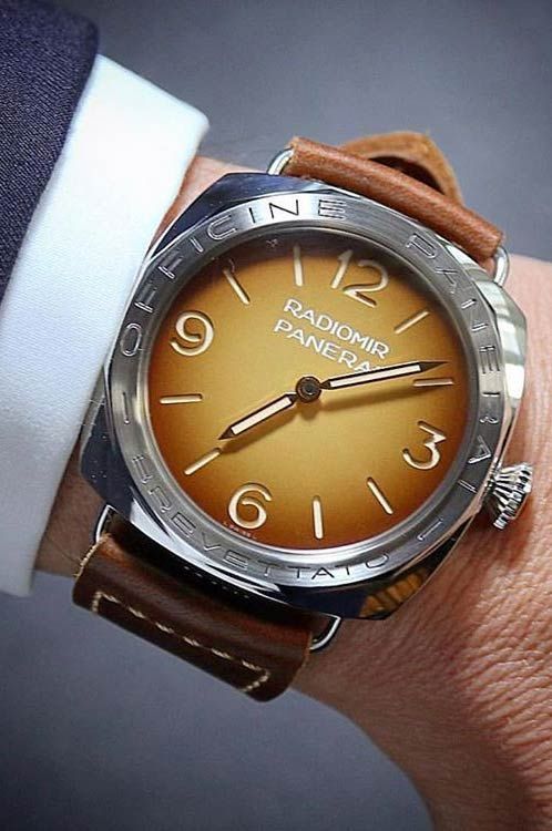 Panerai Radiomir 47 mm Watch in Brown Dial