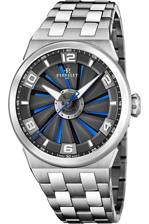 Perrelet EVO 44 mm Watch in Black Blue Dial