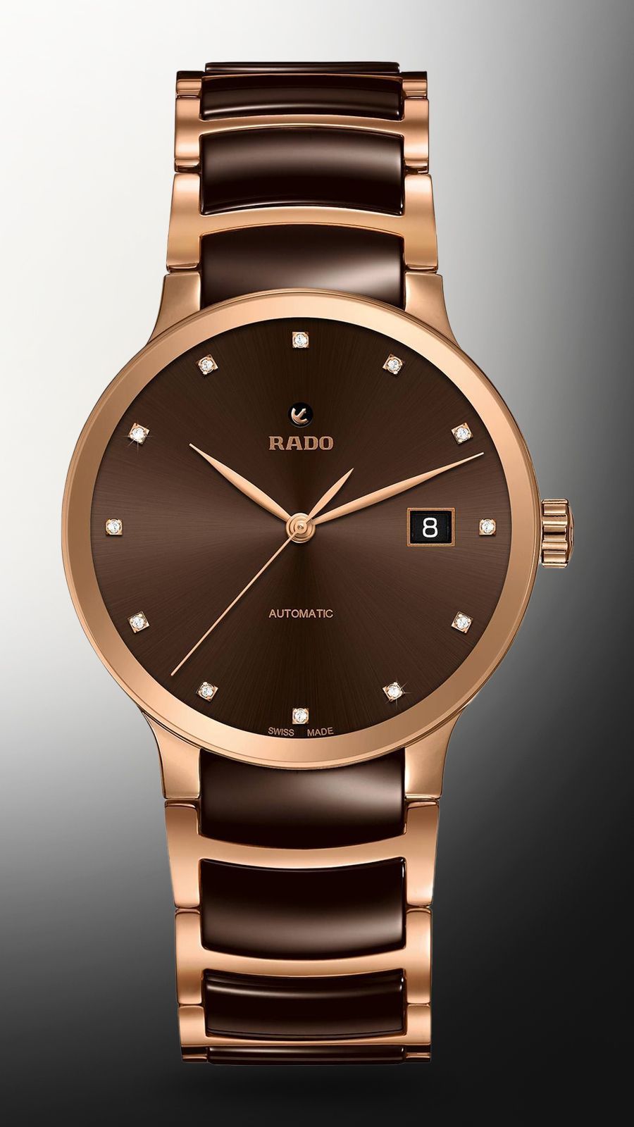 Rado Centrix 38 mm Watch in Brown Dial