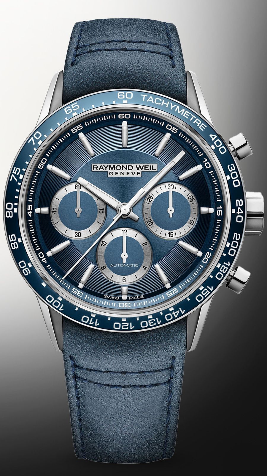 Rymond Weil Freelncer Cronogrfo in cciio PVD Qudrnte Nero Uomo