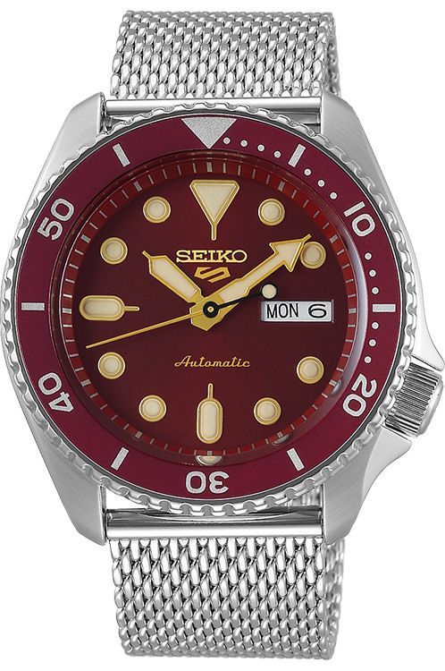 Seiko 5 Sports 42.5 mm Watch in Red Dial